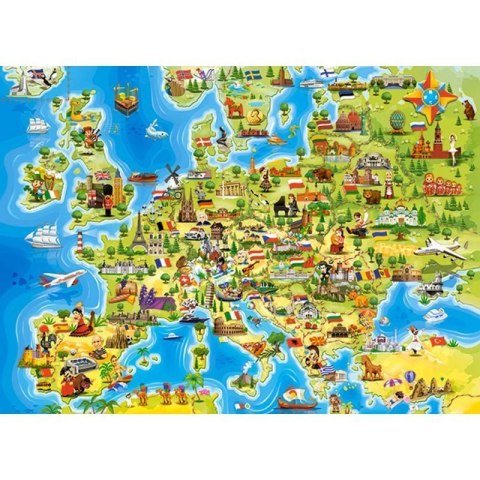 Puzzle 100 map of europe CASTOR CASTOR
