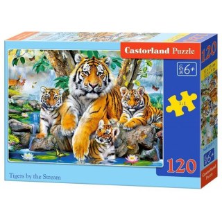 Puzzle 120el. tigers by stream CASTOR CASTOR