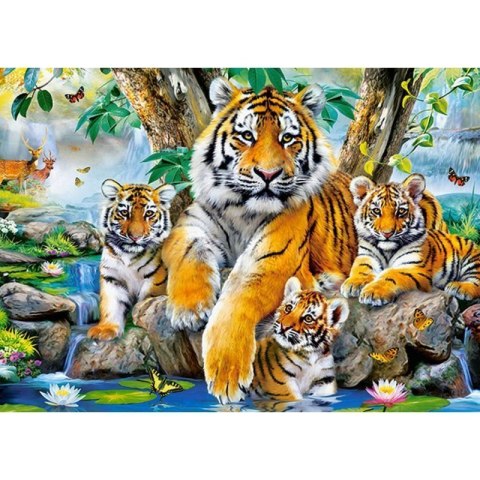 Puzzle 120el. tigers by stream CASTOR CASTOR
