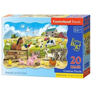Puzzle 20el.maxi animals farm CASTOR CASTOR