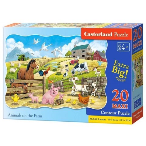 Puzzle 20el.maxi animals farm CASTOR CASTOR