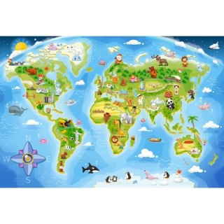 Puzzle 40 el.maxi world map CASTOR CASTOR