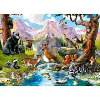 Puzzle 70 forest animals CASTOR CASTOR