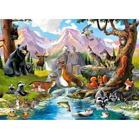 Puzzle 70 forest animals CASTOR CASTOR