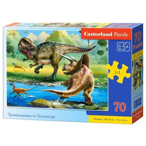 Puzzle 70 tyranosaur vs tricer CASTOR CASTOR