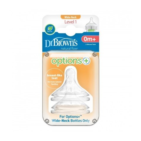 Smoczki 1 szeroka sz.2szt opt+ DR BROWNS DR BROWNS