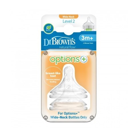 Smoczki 2 szeroka sz.2szt opt+ DR BROWNS DR BROWNS