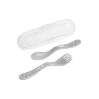 Sztućce w etui szare AKUKU ALBIS