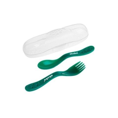 Sztućce w etui zielone AKUKU ALBIS