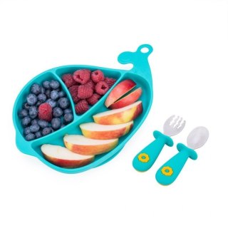 Talerz wieloryb+sztuć. morski GILIGUMS GILIGUMS