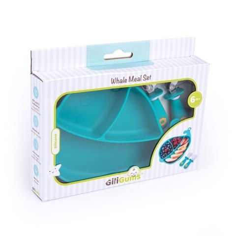 Talerz wieloryb+sztuć. morski GILIGUMS GILIGUMS
