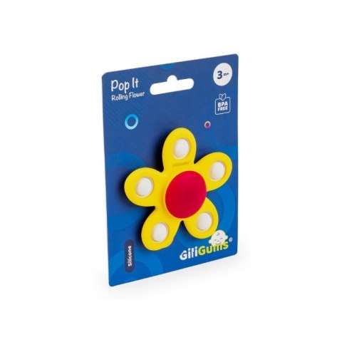 Zakręcony kwiatek pop it zółty GILIGUMS GILIGUMS